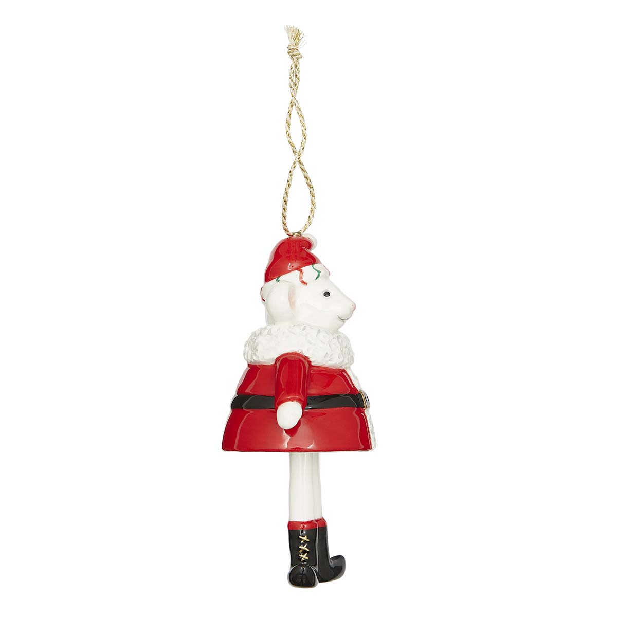 Kit Kemp Mouse Santa Bell Ornament image number null